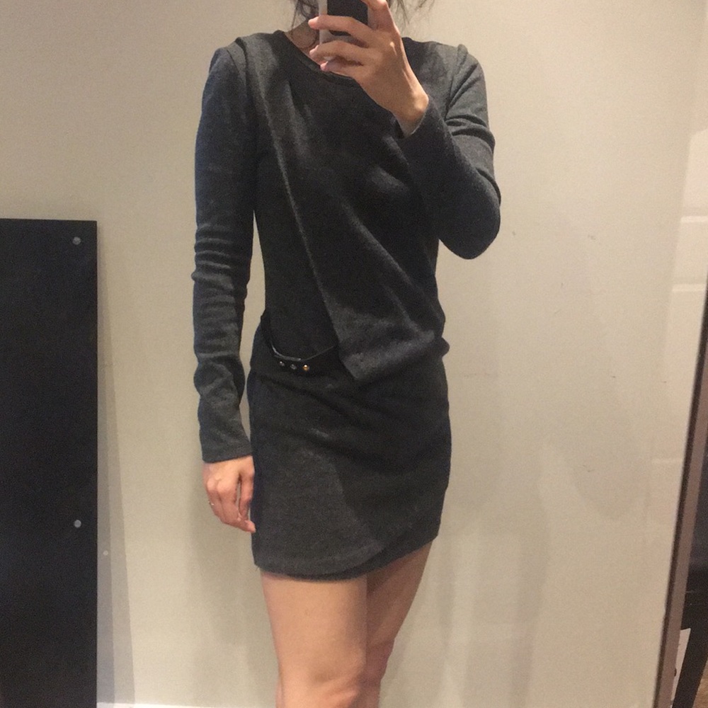 VOV gray knit mini dress